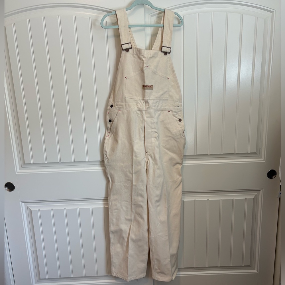 NWT vintage Bic Mac workwear cream overalls 
men’s size 36 x 29